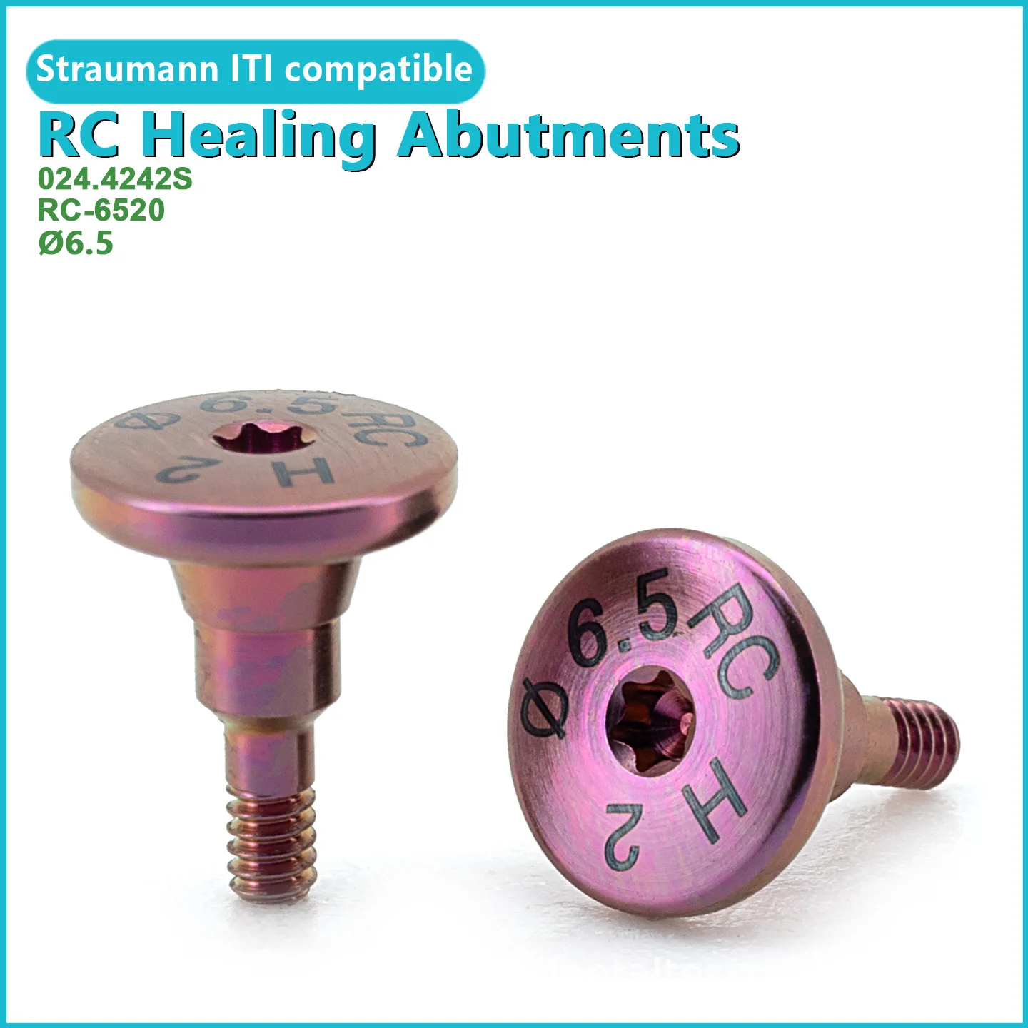 Compatible with Straumann Active System Titanium Healing Abutment Dental Implant Healing Cap OEM ODM In Stock 24H Fast Shipp
