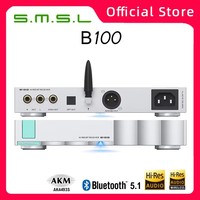 SMSL B100 Digital Audio Bluetooth Music Decoder Receiver AK4493S Chip Bluetooth 5.1 24bit 192kHz Supports LDAC APTX SBC AAC