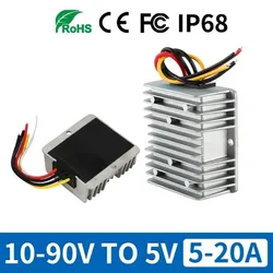 72V 60V 48V 36V 24V 12V to 5V 20A 10A 5A DC DC Buck Power Converter Step Down Voltage Regulator 72Volt to 5 Volt
