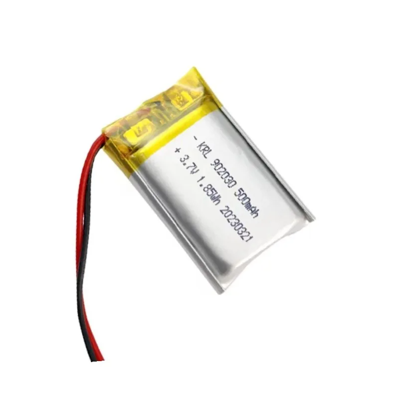 3.7V high temperature polymer lithium battery factory 500mAh 902030 battery