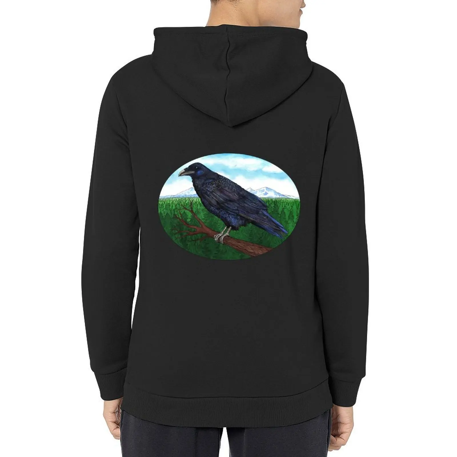 

Raven and the Three Sisters Hoodie autumn jacket men male clothes winter clothes mens hoodies