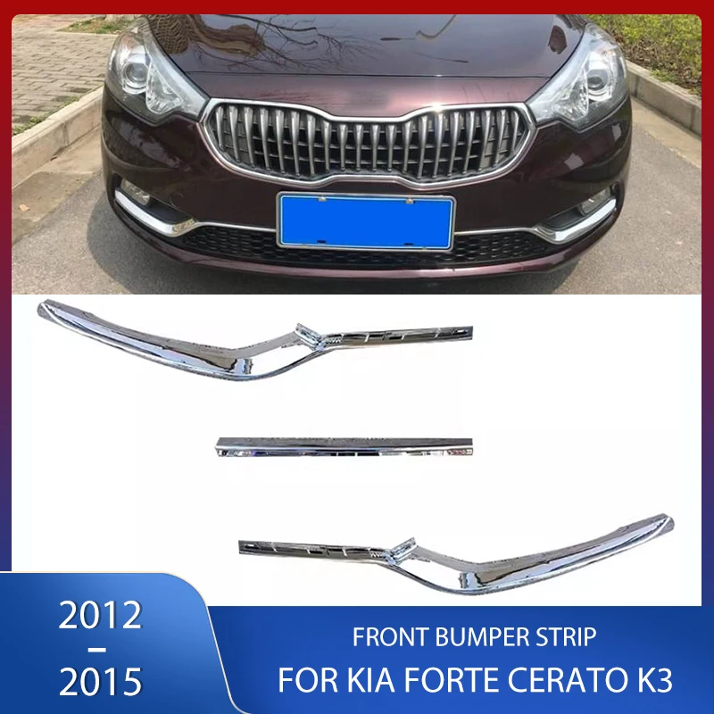 

Front Bumper Fog Light Cover Bright Strip Reflective Sticker Chrome Trim For Kia Forte Cerato K3 2012 2013 2014 2015