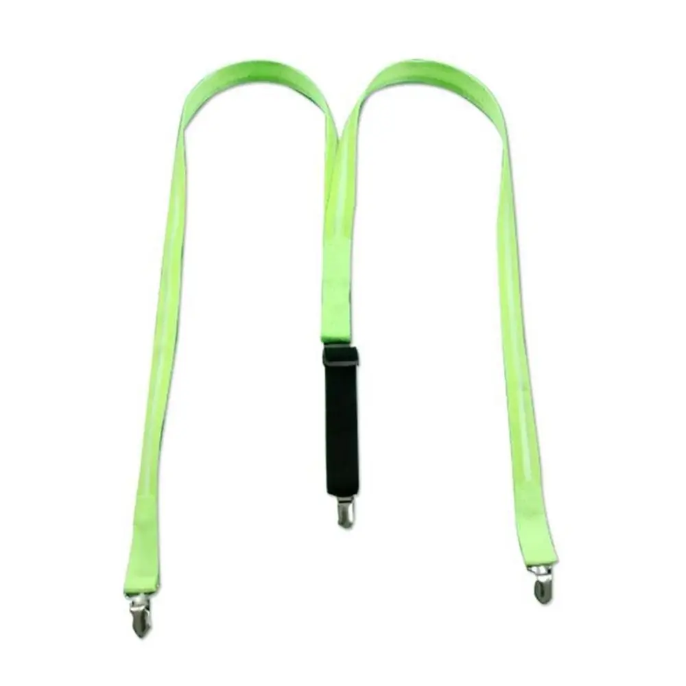 

Glow In The Dark Light Up Party Performance Props LED Suspenders Clips Luminous Bow Tie Hanging Pants Clip Tie Suspenders Set