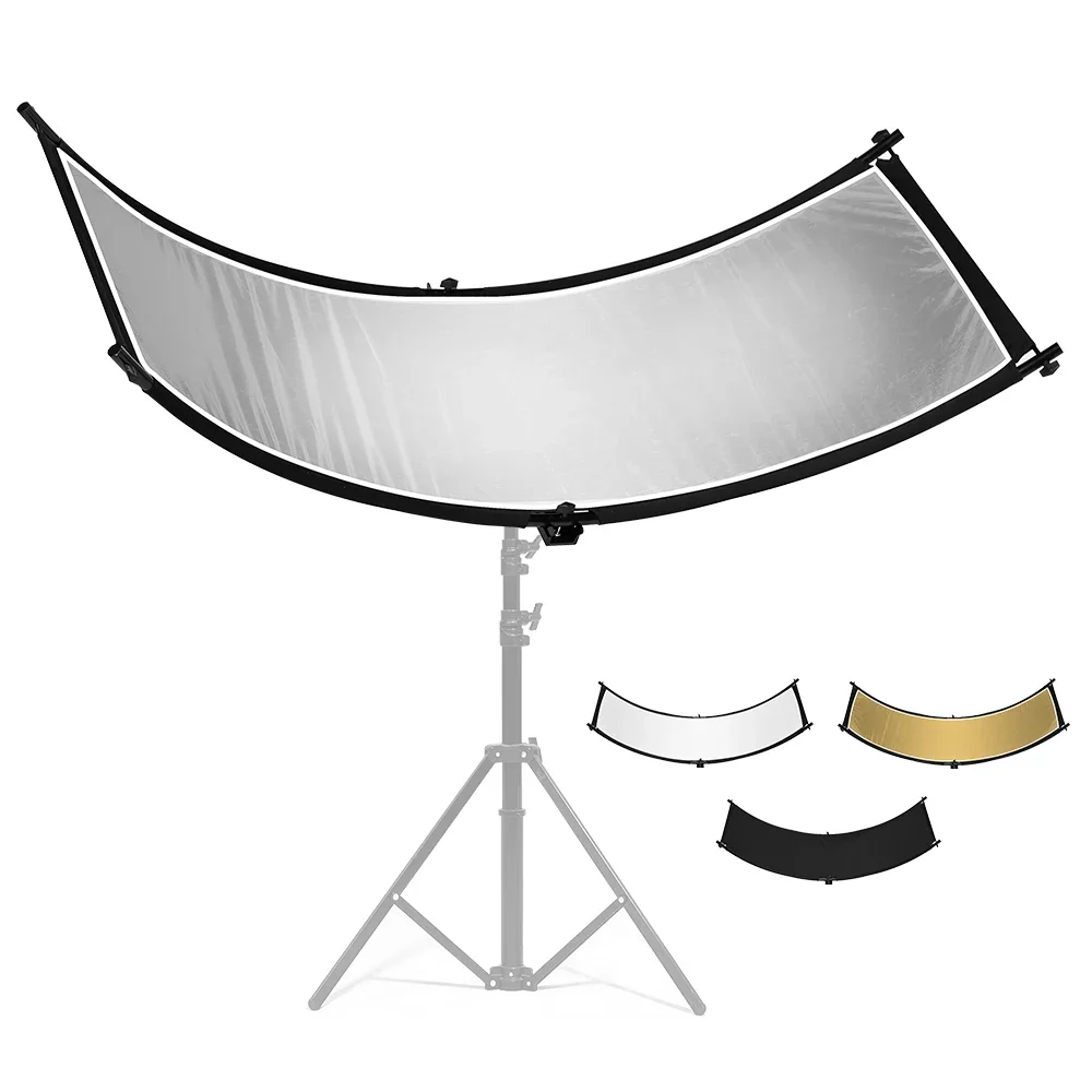 

U-type 155*61cm 4in1 Silver Black White Gold Reflector Diffuers Collapsible Photography Light Reflective Screen