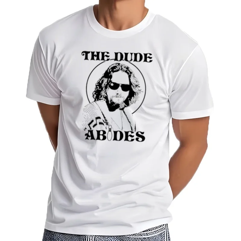 Taille asiatique hommet femmimpression le grand lebowski T-shirt col rond manchcourtJeff ponts Coen frères