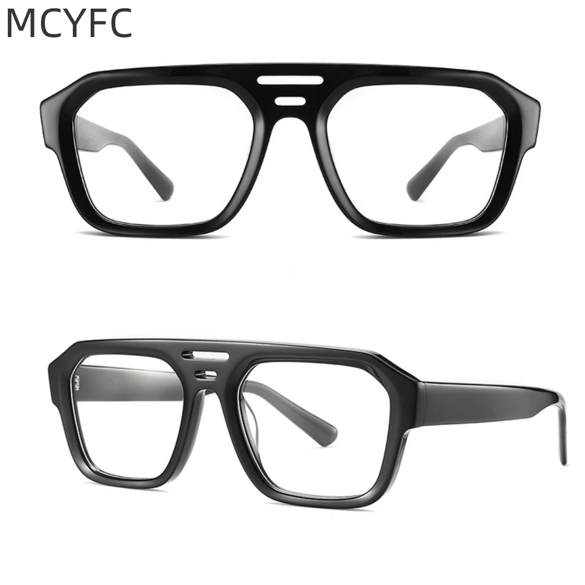 

MCYFC High Quality Eyeglasses for Women Square Acetate Material Literary Style Glasses Frame for Men Blue Black Glasses Frames