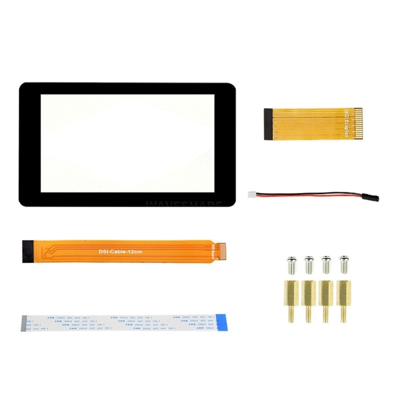 7inch Capacitive Touch Screens Monitors, 1024x600 High Resolution DSIs LCD for Compute Module 4B/3B+/CM3+