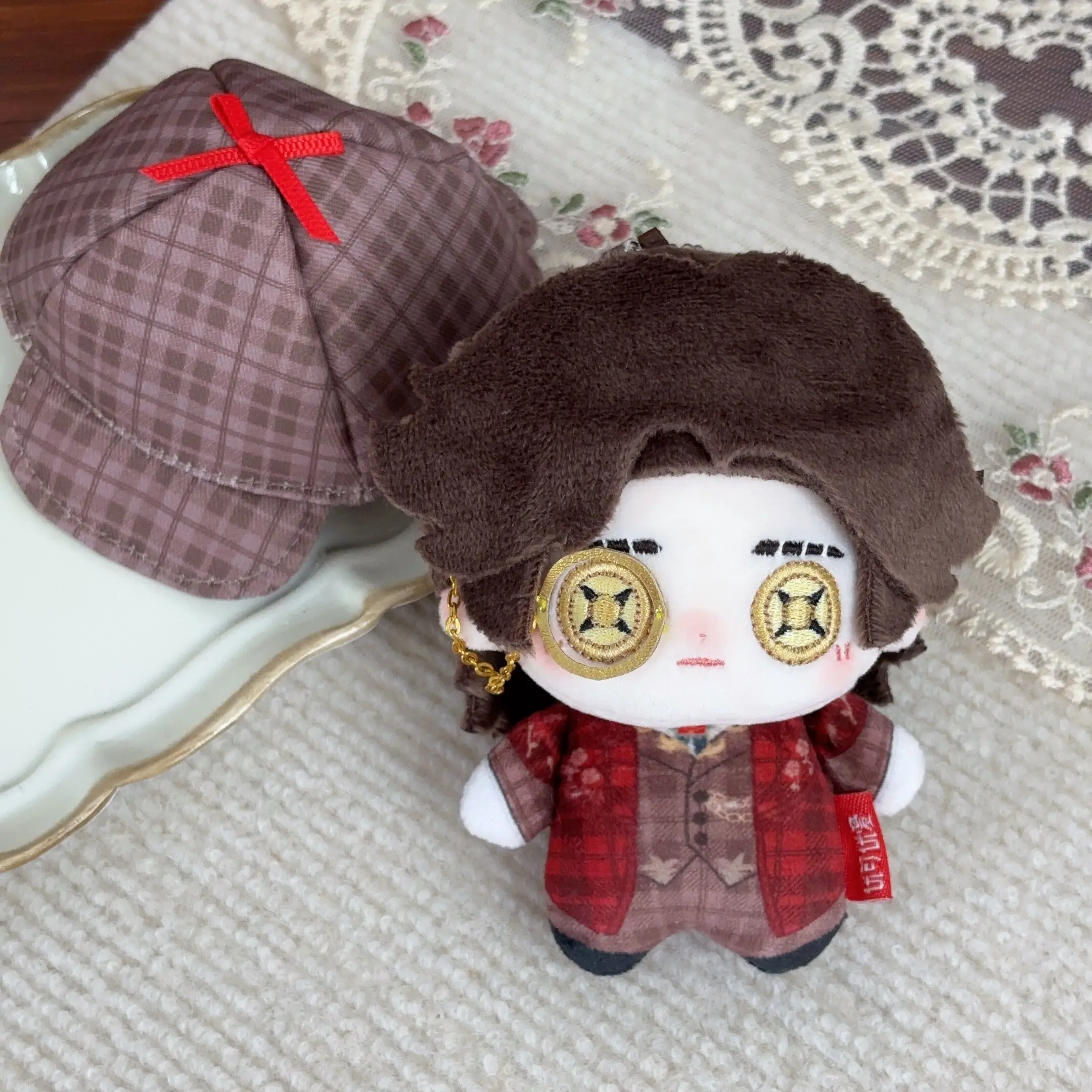 10CM Novelist‌ Orpheus Cotton Doll Pendant Toys Cosplay Cartoon Anime Identity Ⅴ Keychain Plush Stuffed Dango Present
