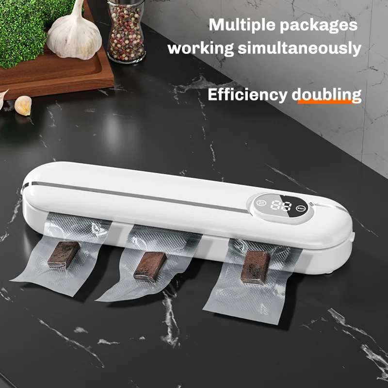 Electric Vacuum Sealer Packaging Machine for Home Kitchen Including 10pcs Food Saver Bags Automatic Vacuum Food Sealing EU/US