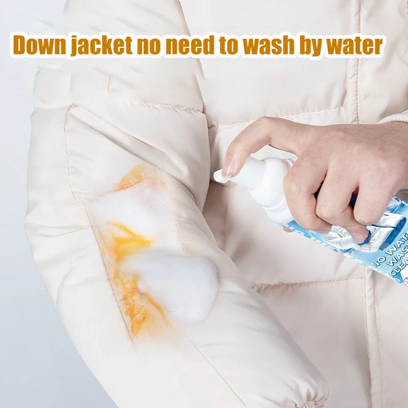 LOORSAN 200ML Large Capacity No Water Wash Foam Cleaner - Quick Stain Remover for Down Jackets, Bedding & All Fabrics, No Rinse