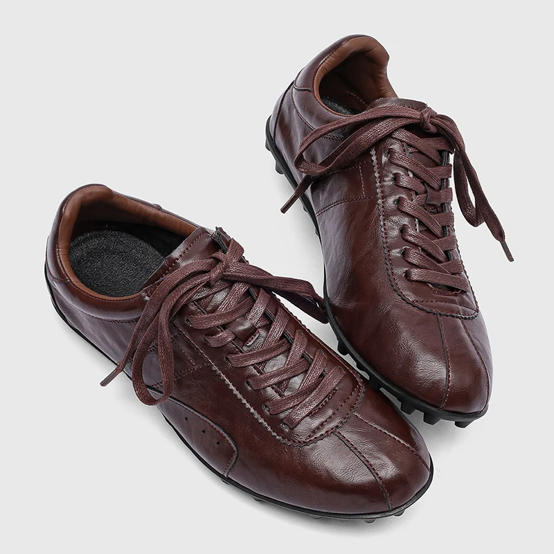

Men new pleated minimalist training shoes with a soft surface anti slip full tooth sole retro casual sports shoes