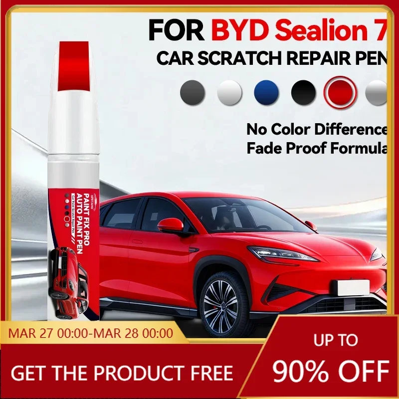 

Ручка-корректор для ремонта лакокрасочного покрытия автомобиля BYD Sealion 7 (1990-2026), средство для удаления царапин, аксессуары для авто, черный, белый, серебристый, серый цвета