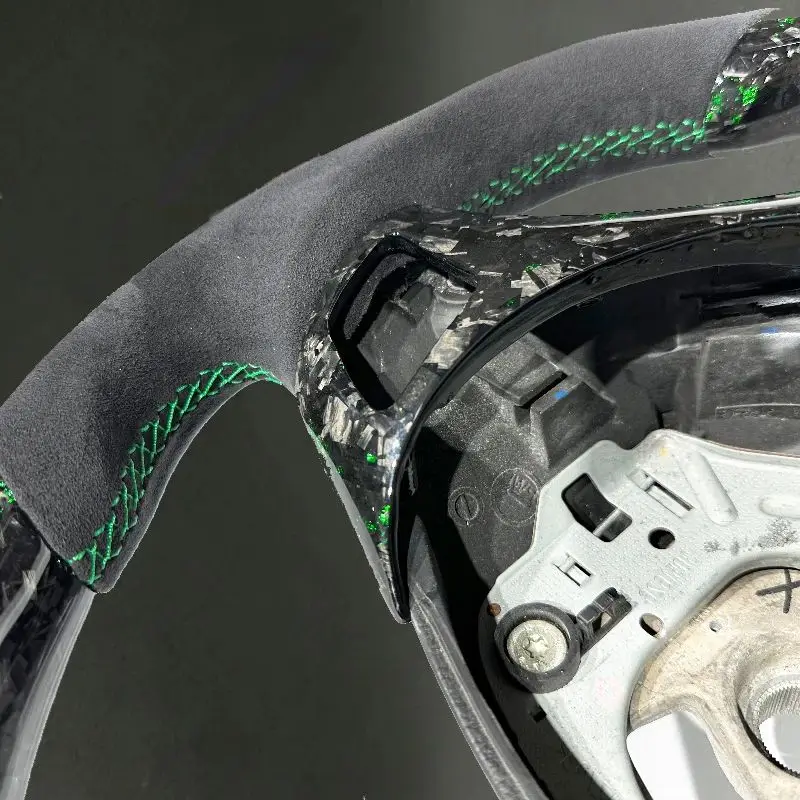 Green Forged Carbon Fiber Steering Wheel for BMW E92 E93 E91 E90 3 Series 4 Series Carbon Fiber Sport Wheel Real Quality Parts