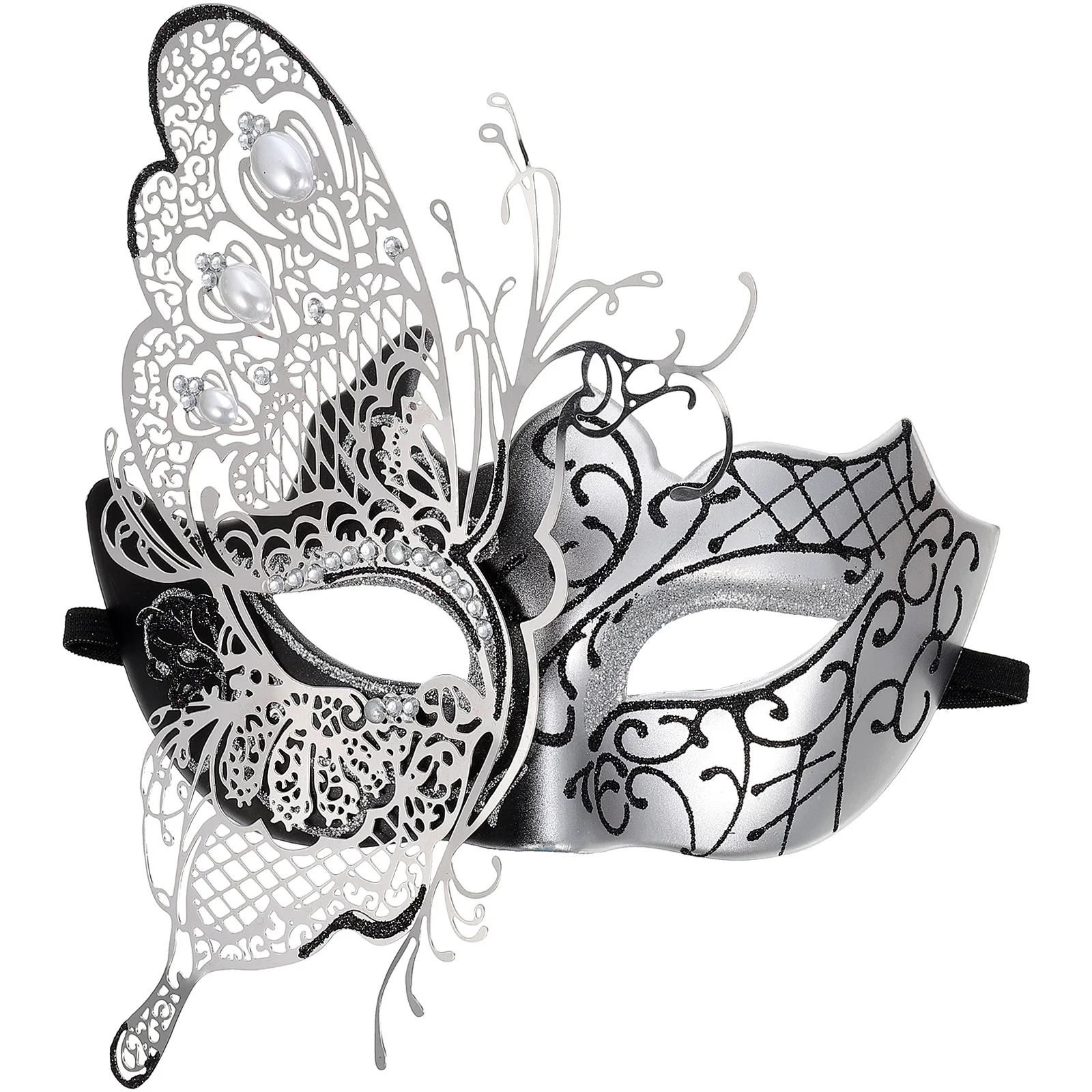 

Masquerade Butterfly Mask Half Face Metal Plastic Party Costume Mask Halloween Cosplay Accessory Masquerade Masks