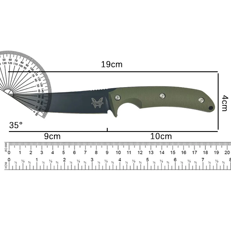 Bm Fixed Blade Knives Bench S45Vn Blade Steel Made Hunt Meatcrafter G10 Handle Outdoor Camping Hunting Pocket