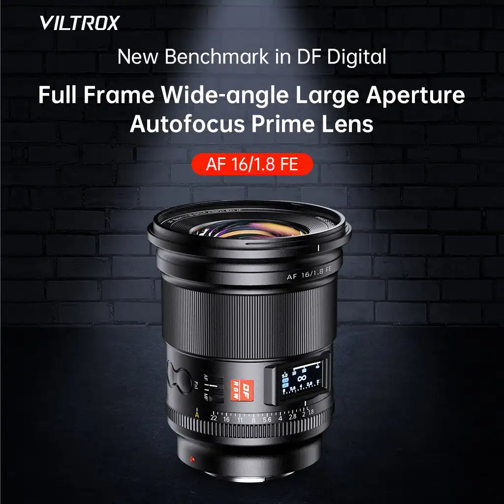 VILTROX 16mm F1.8 Full Frame Large Aperture Ultra Wide Angle Auto Focus Lens LCD Screen For Sony a7 a7C a7III a7RIV Nikon Z Zfc