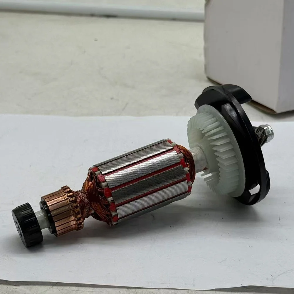 1pc Rotor Assembly With Bearings Carbon Brushes Gears Quick Repair For 6-100 Angle Grinders Power Tools Replacement Rotor Parts