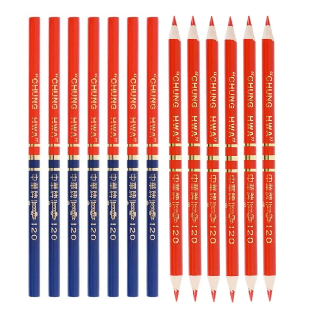 10PCS/Set High Quality With Scale Carpenter Pencils Black Lead Blue Red Lead Woodworking Pencil DIY Marker Pencil Gift