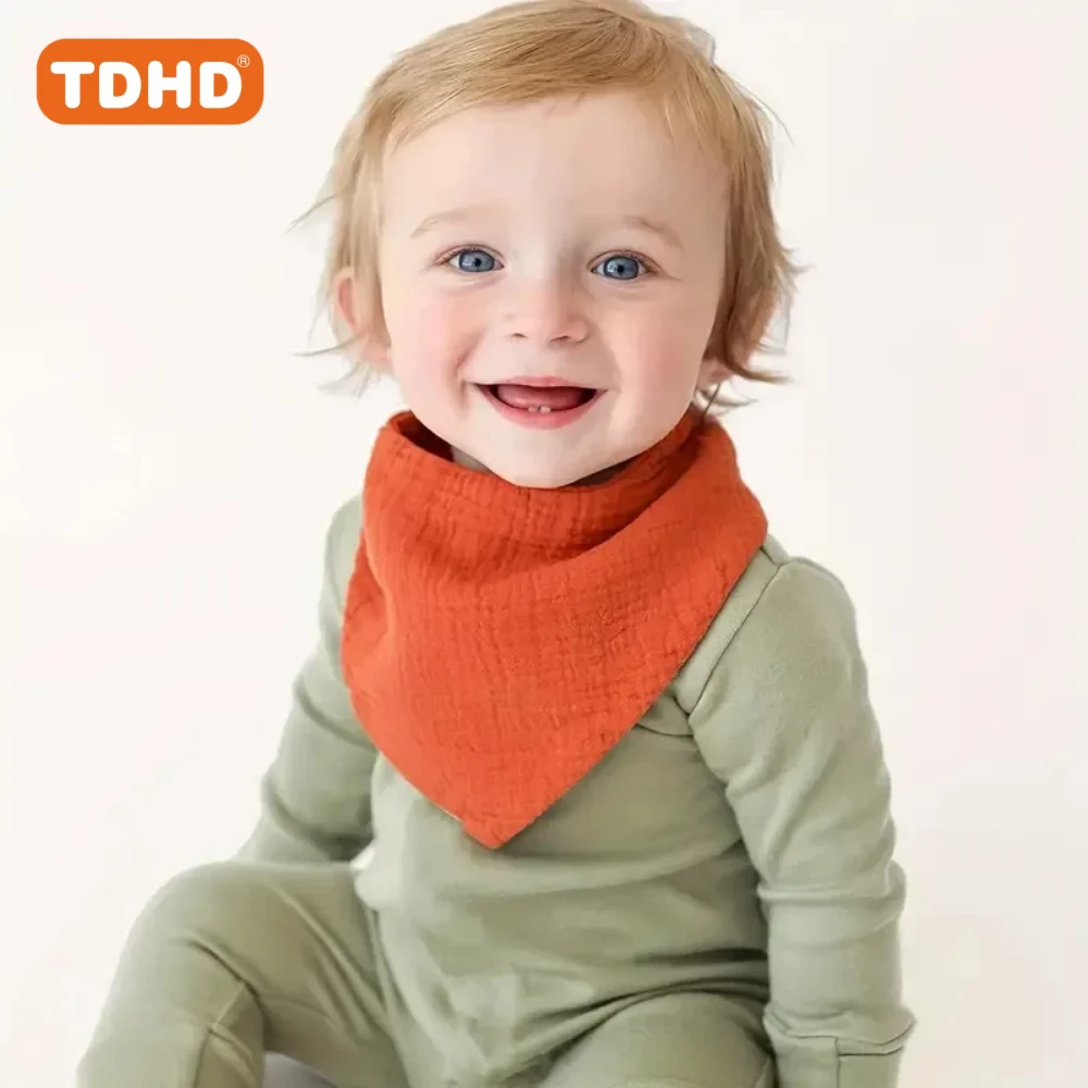 7 قطع من مرايل الأطفال TDHD ناعمة وماصة مع أزرار للإغلاق، ألوان مختلطة، مثالية للرضع والأطفال الصغار، | الصلبة #6