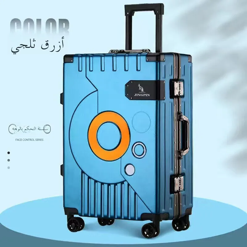 

Large Capaci Aluminum Alloy Frame Lage Suitcase Hand Pull Men's 20 Inch 24 Inch Durable Travel Bag
