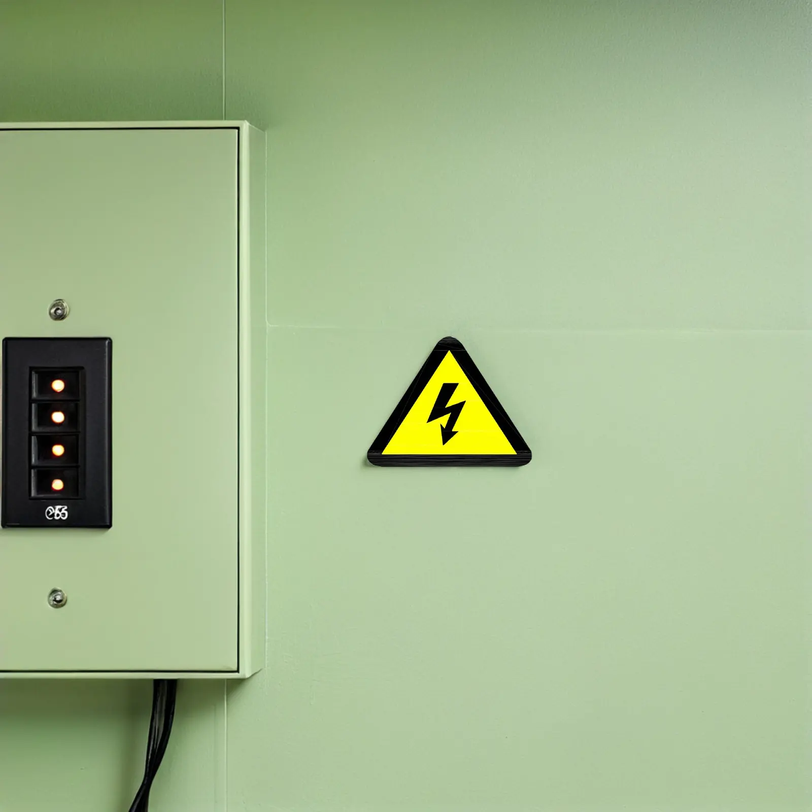 

100Pcs High Voltage Warning Labels Triangle Caution Stickers Electric Shock Safety Decals Oil Water Resistant Adhesive Voltage