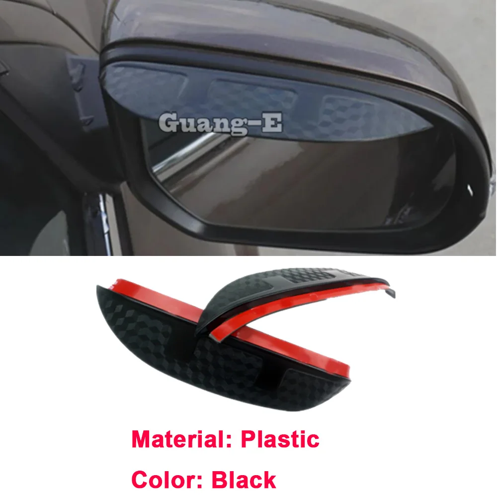 For Isuzu D-MAX DMAX 2021 2022-2024 Car Rearview Side Glass Mirror Trim Frame Rain Shield Sun Shade Eyebrow Cover Accessories