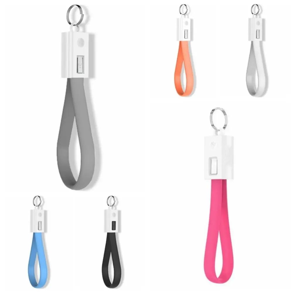 

20cm Keychains USB Cable Portable Mini Key Chains Charger Cord Data Transfer Keychains Lanyard Design