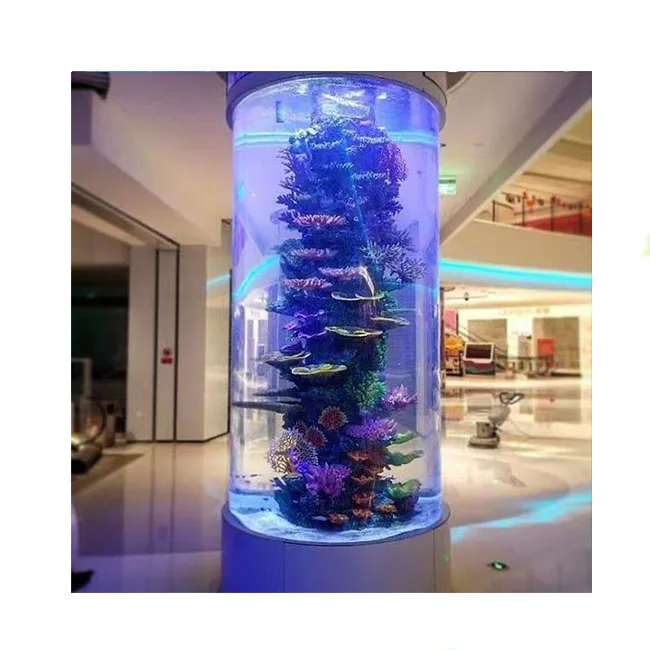 Großes Acryl-Aquarium, transparent, Vollmondform, individuelles Acryl-Aquarium
