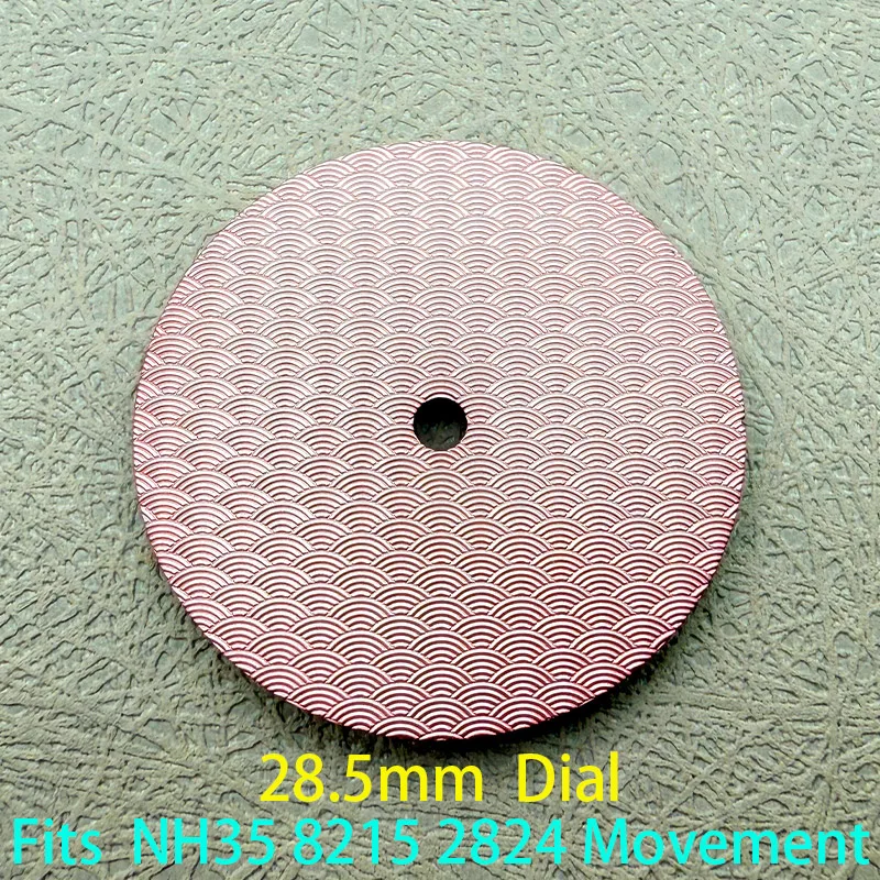 Customized 28.5mm dial and fish scale pattern design, suitable for NH35/4R Miyota8215 ETA2836 movement watch modifications Parts