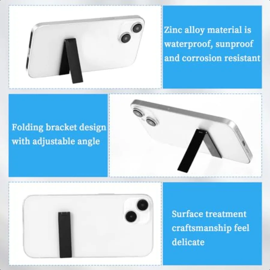 Attacco per cavalletto per telefono da 3 pezzi Cavalletto per telefono cellulare ultrasottile Attacco per cavalletto per telefono cellulare in lega regolabile nera per Mobi