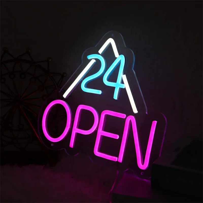 

OPEN Sign |Neon Wall Decor| Neon Open Sign| Neon Lights for Bar Salon Stores|Hotel OPEN 24 Hours Neon Sign|Hair salon Restaurant