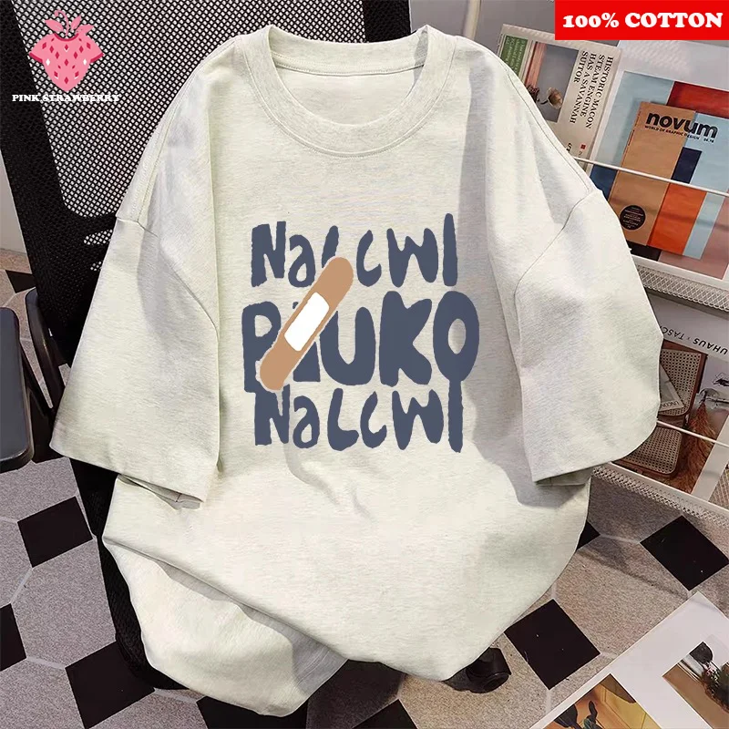 

White Pure Cotton T-shirt Women Summer 2025 New Korean style Letter Print Short sleeves Loose Tee Y2k Tops Youth Female clothes