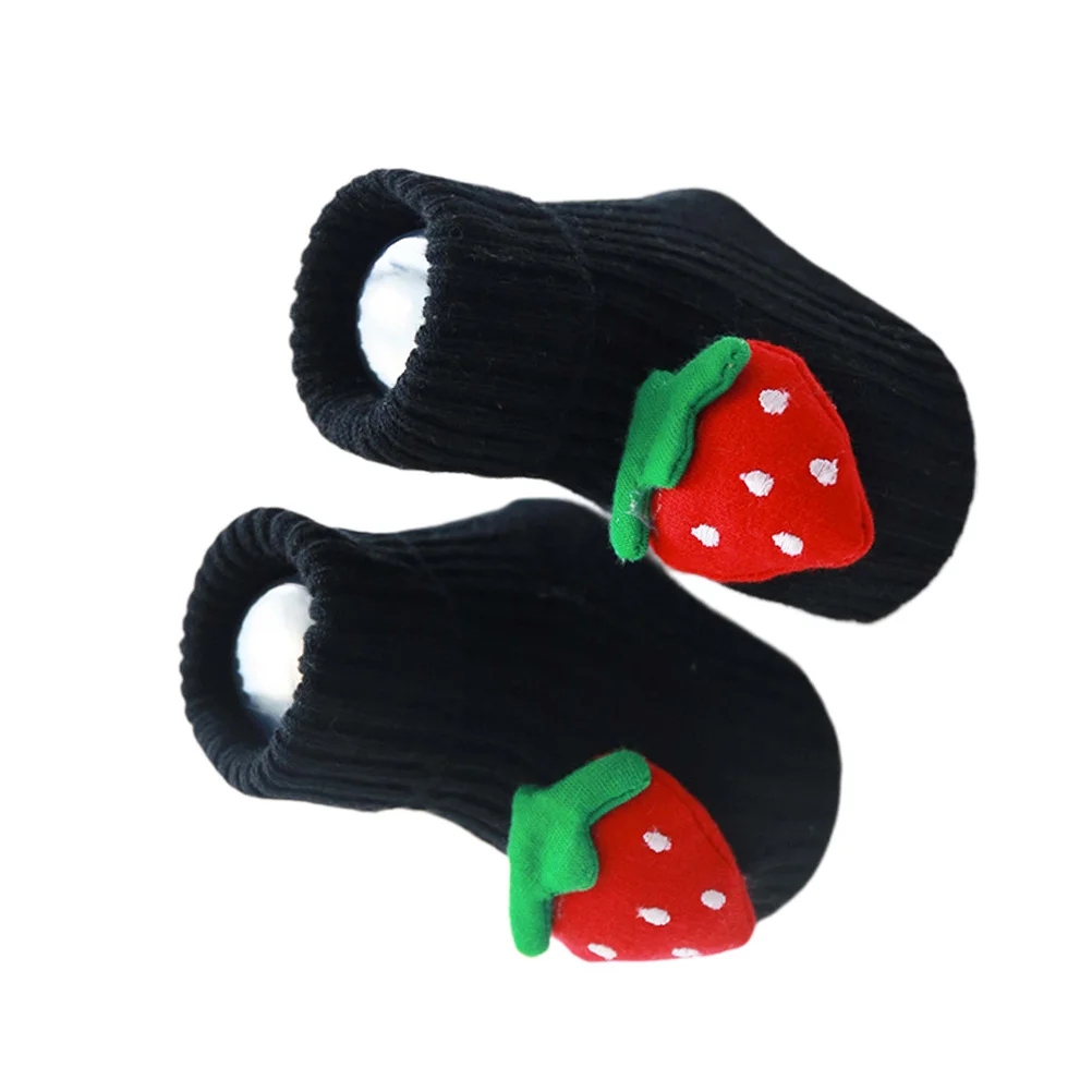 

Baby Floor Socks Anti-Slip Cotton Socks Comfortable Dispensing Black Strawberry Size M 1-3 Years Toddlers Footwear