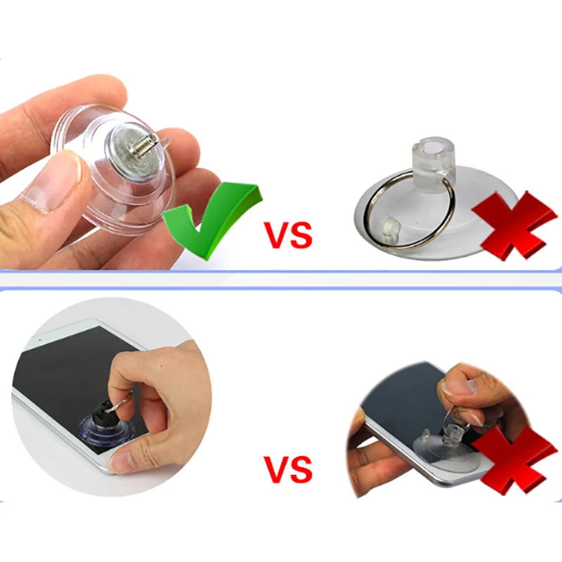 1pc Universal  Heavy Duty Suction Cup With Metal Key Ring Mobile Phone Screen Repair Tool