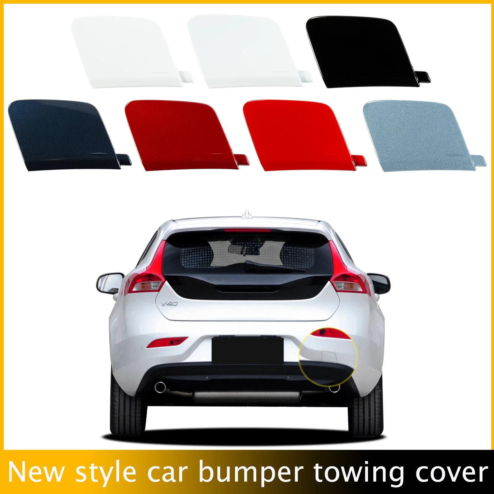 

Rear Bumper Tow Hook Cover Fit For Volvo V40 2012 2013 2014 2015 2016 2017 2018 2019 39814200 Towing Eye Cover