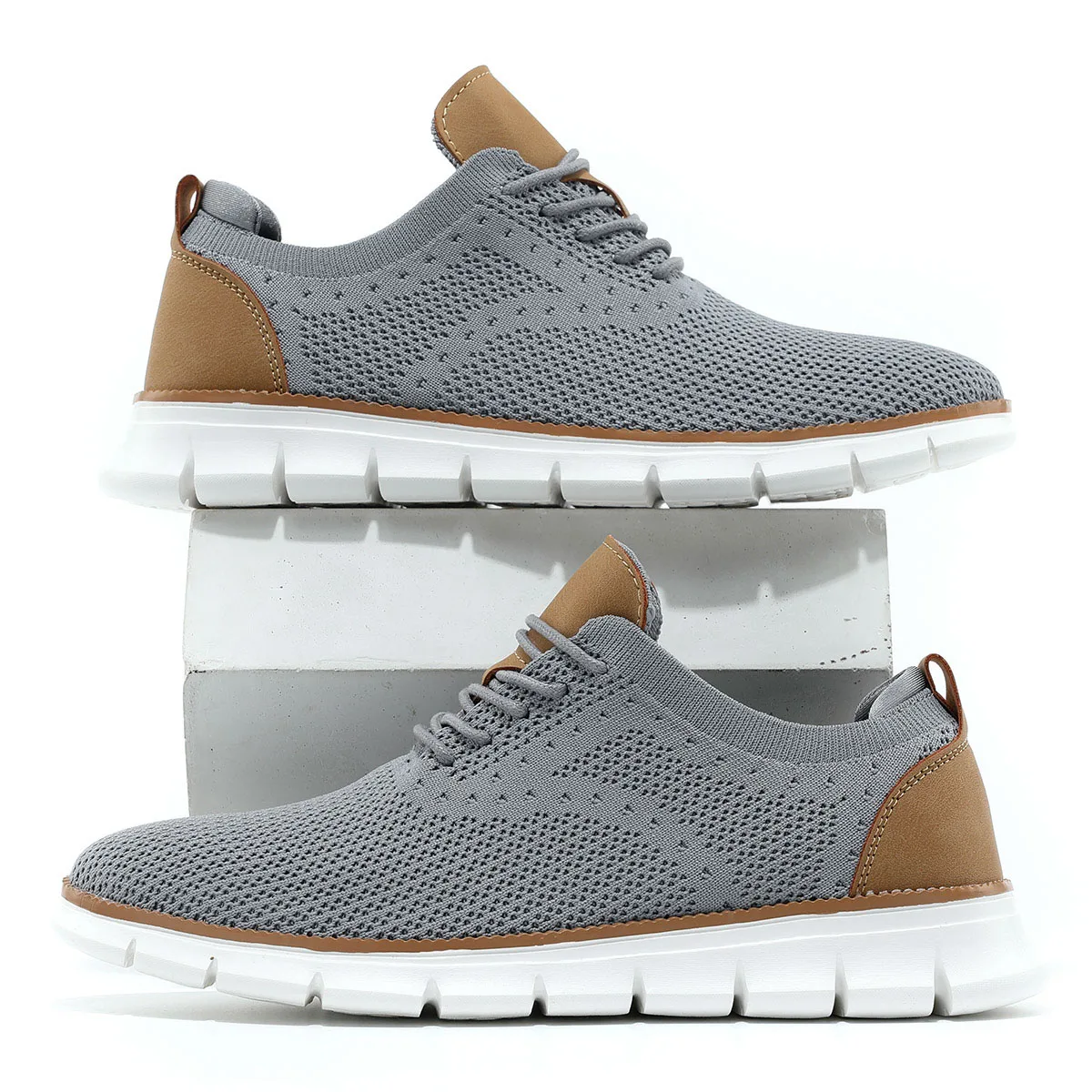 Mesh casual sneakers voor heren Lichtgewicht ademende kledingschoenen Comfortabele wandelschoenen Oxford-schoenen Trainers voor heren