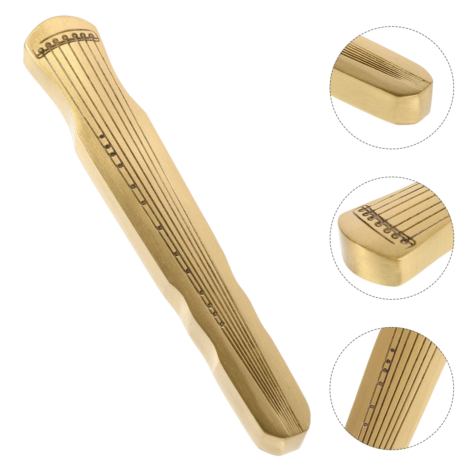 

Ancient Style Ruler Desktop Paperweight Brass Chinese Calligraphy Decorate Creative