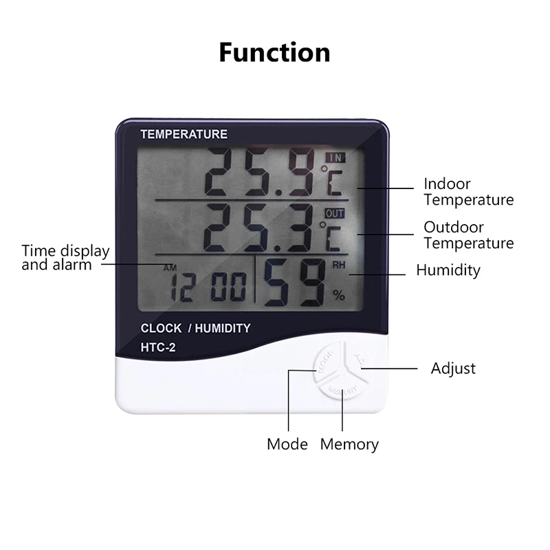 Indoor Digital Thermometer Home Hygrometer,Accurate Outdoor Temperature Monitor,Humidity Gauge Indicator Thermometer