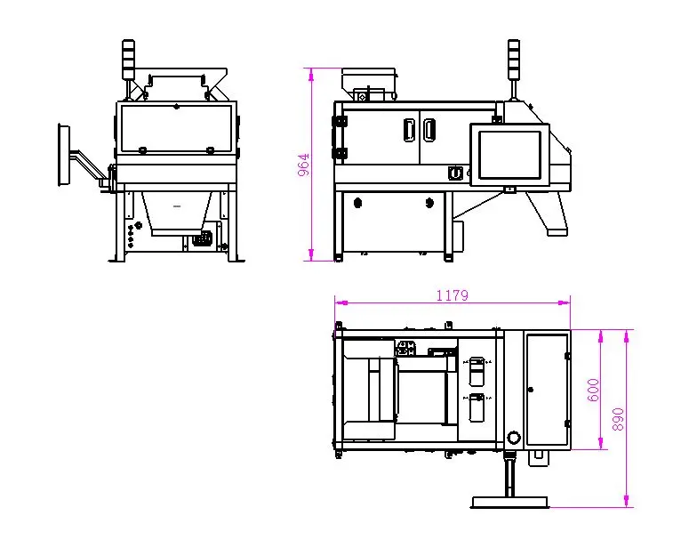 Industrial Hardware Automatic Vision Counting and Packaging Machine for M3-M20 Screws Nuts Bolts-Small Parts in Bags Pouches