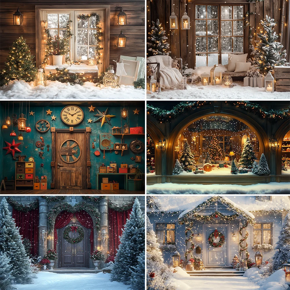

Merry Christmas Day Gift Photography Backdrops Props Indoor Decoration Winter Wonderful Xmas Eve New Year Background