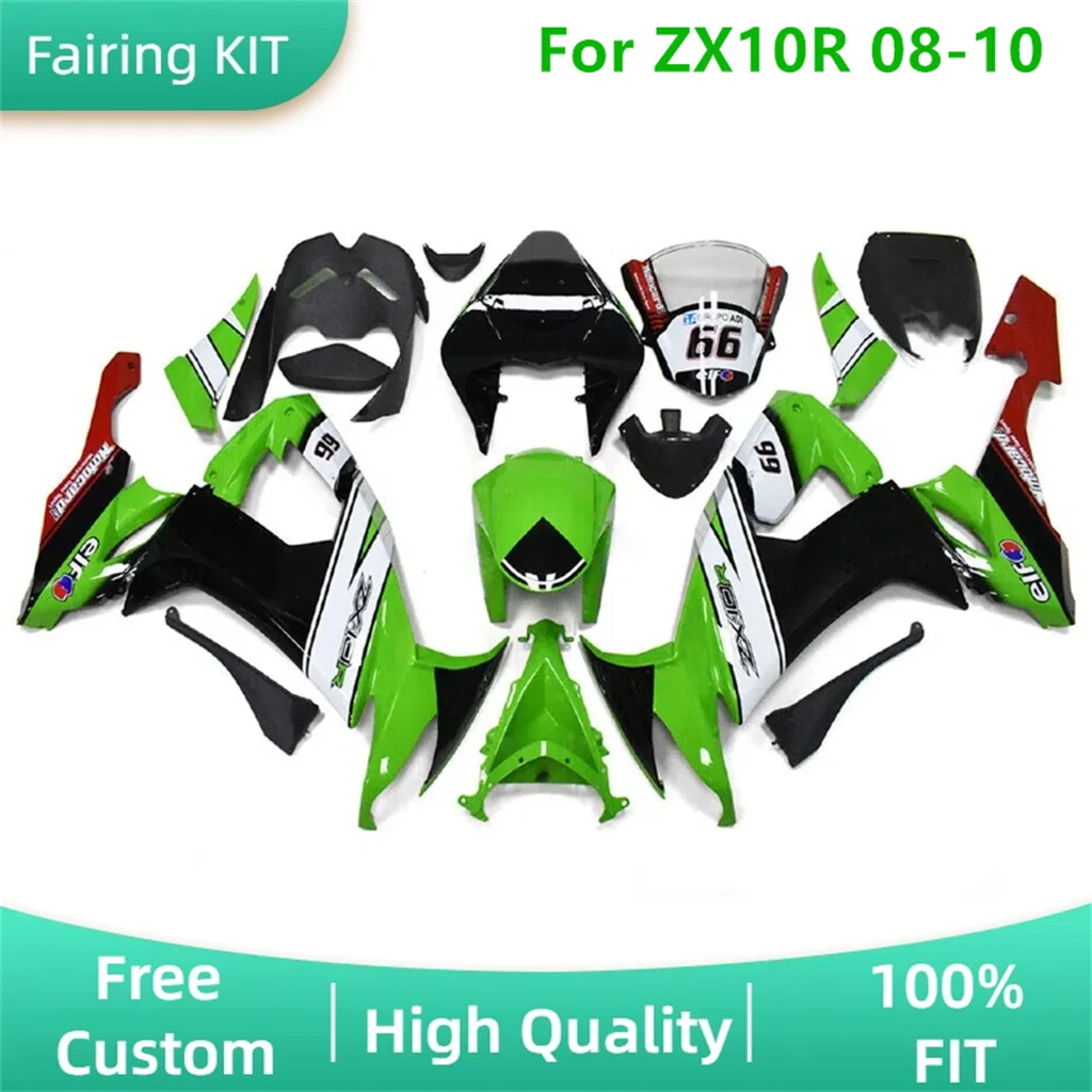 

Для Kawasaki ZX-10R 2008-2010 ZX10R 08 09 10 100% литьевая форма, набор обтекателей, спортивный велосипед, ремонт кузова, уличные спортивные детали кузова