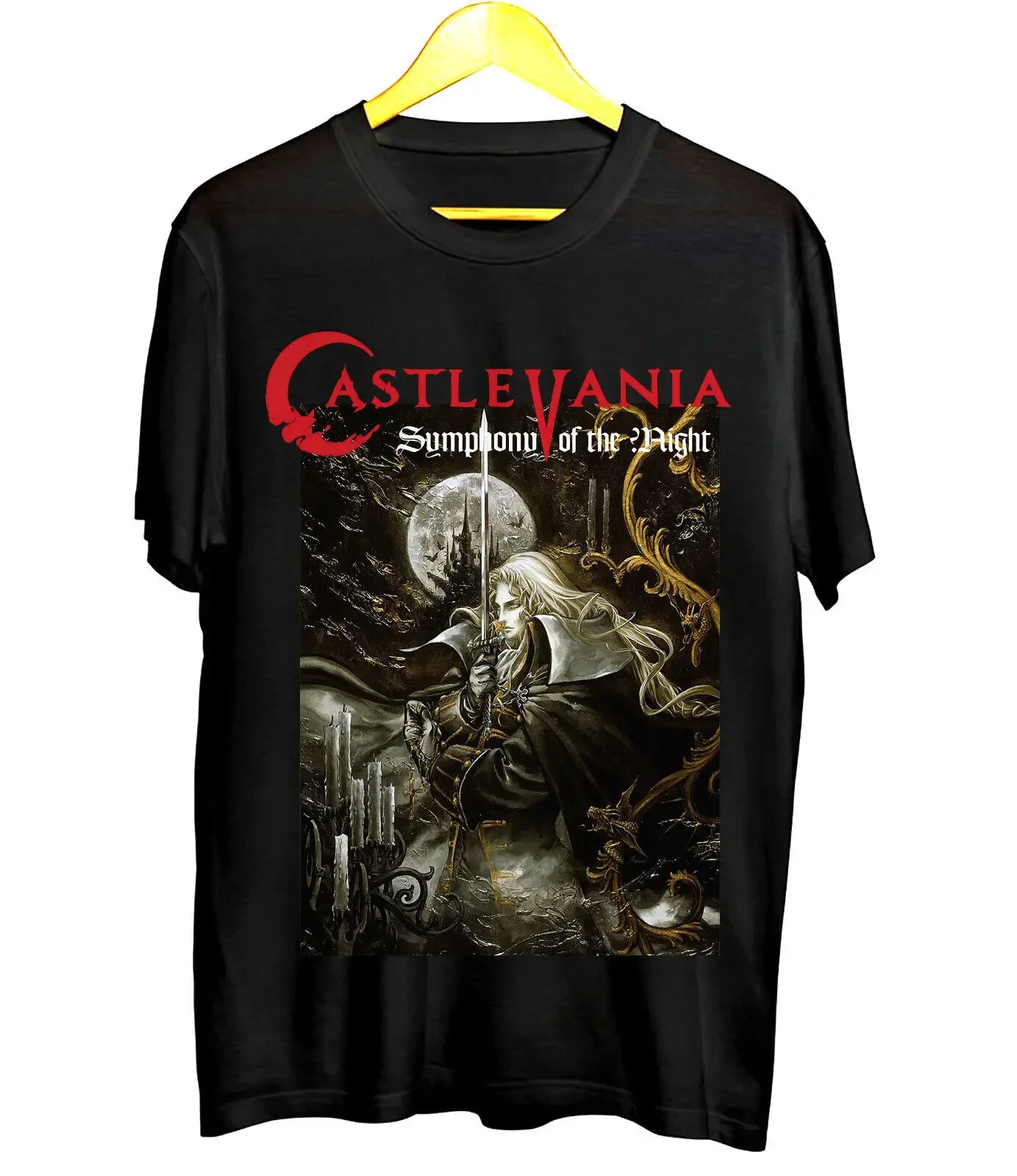 Symphony of The Night New T-Shirt Vintage CASTLEVANIA 2024 Black White T-Shirt Oversized T Shirt  Graphic T Shirts  Y2k Top