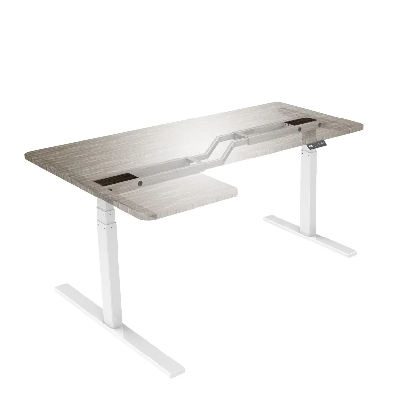 Ergonomisch kantoor Stand-up stijgend computerbureau L-vormig bureauframe verstelbaar voor managers