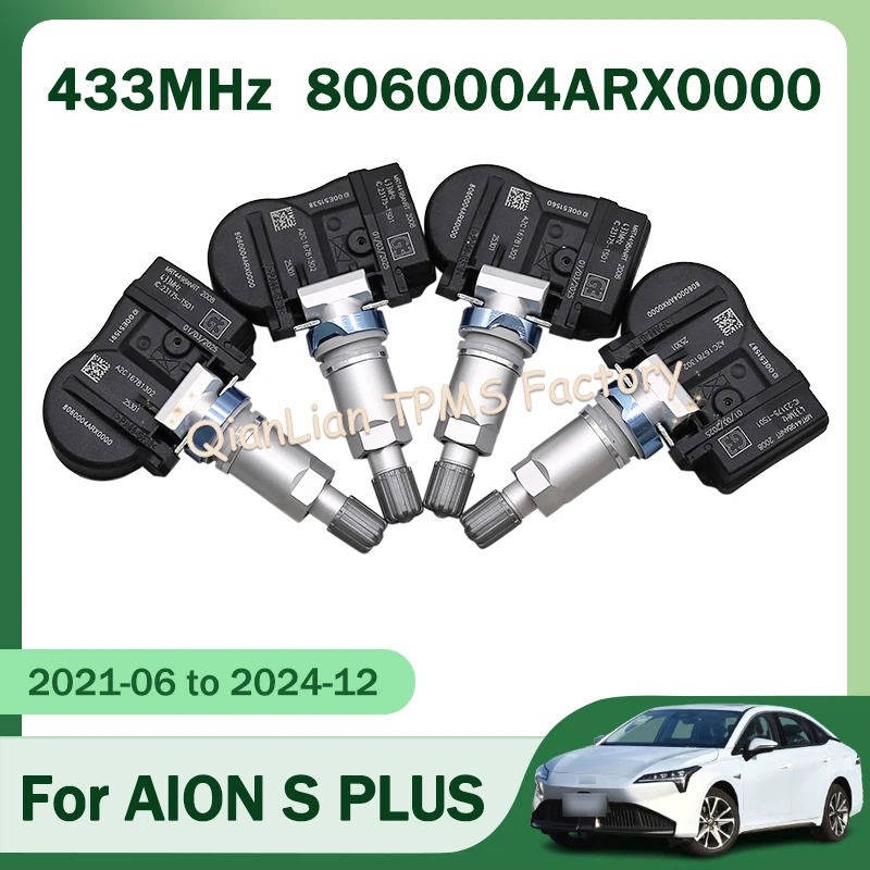 1/4 قطعة 433 ميجا هرتز 8060004ARX0000 TPMS نظام مراقبة ضغط الإطارات ل AION S PLUS Hyper GT Hyper SSR V PLUS Y PLUS S MAX LX PLUS