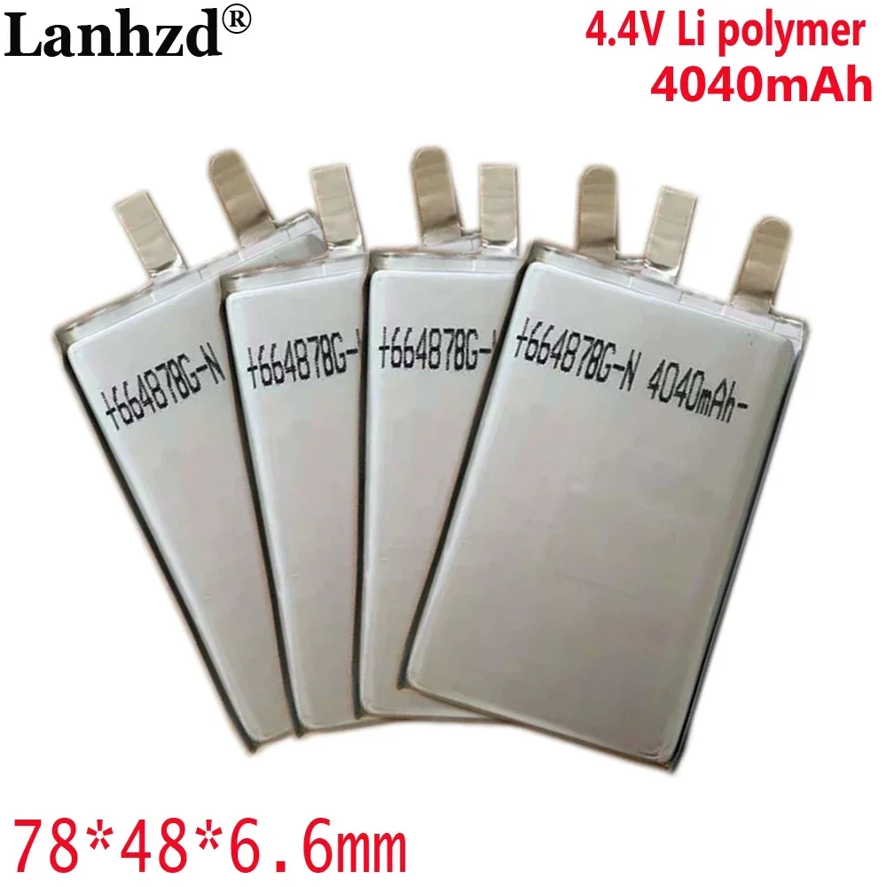 4.4V high voltage battery 664878 Lithium polymer 4040MAH For mobile phone built-in electric fast charge laptop 78*48*66mm