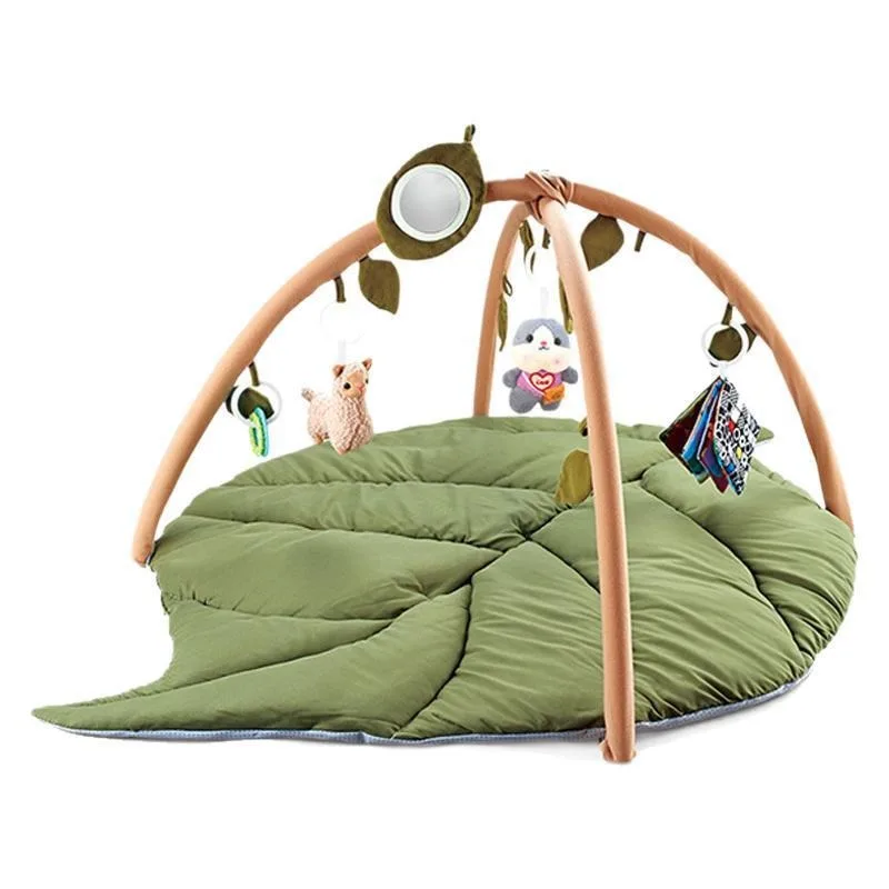 Toy Baby Leaf Game Mat, Fitness Rack with Pillow Climbing Mat