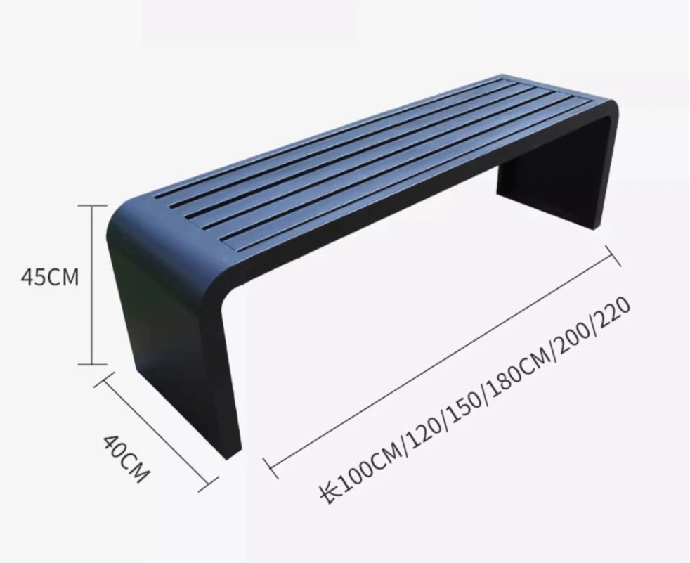 

Outdoor Bench for Lawn Garden, Backless Patio Garden Bench, Metal Frame