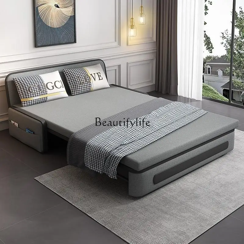 04Sofa bed foldable integrated dual-purpose 2025 new small apartment living room two-in-one single double pull-out
