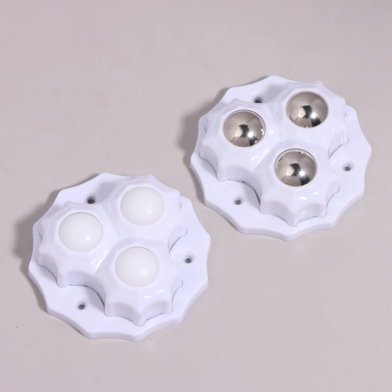 Mini rueda giratoria autoadhesiva de 4 piezas, rueda Universal de nailon/acero inoxidable, polea de rotación de 360 grados para basura de muebles