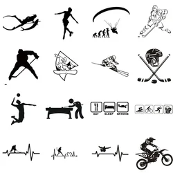 Car Stickers Sports Series Parachute Hockey Car Motocycle for Car Body Window Vinyl Stickers and Decals Car Styling,15cm